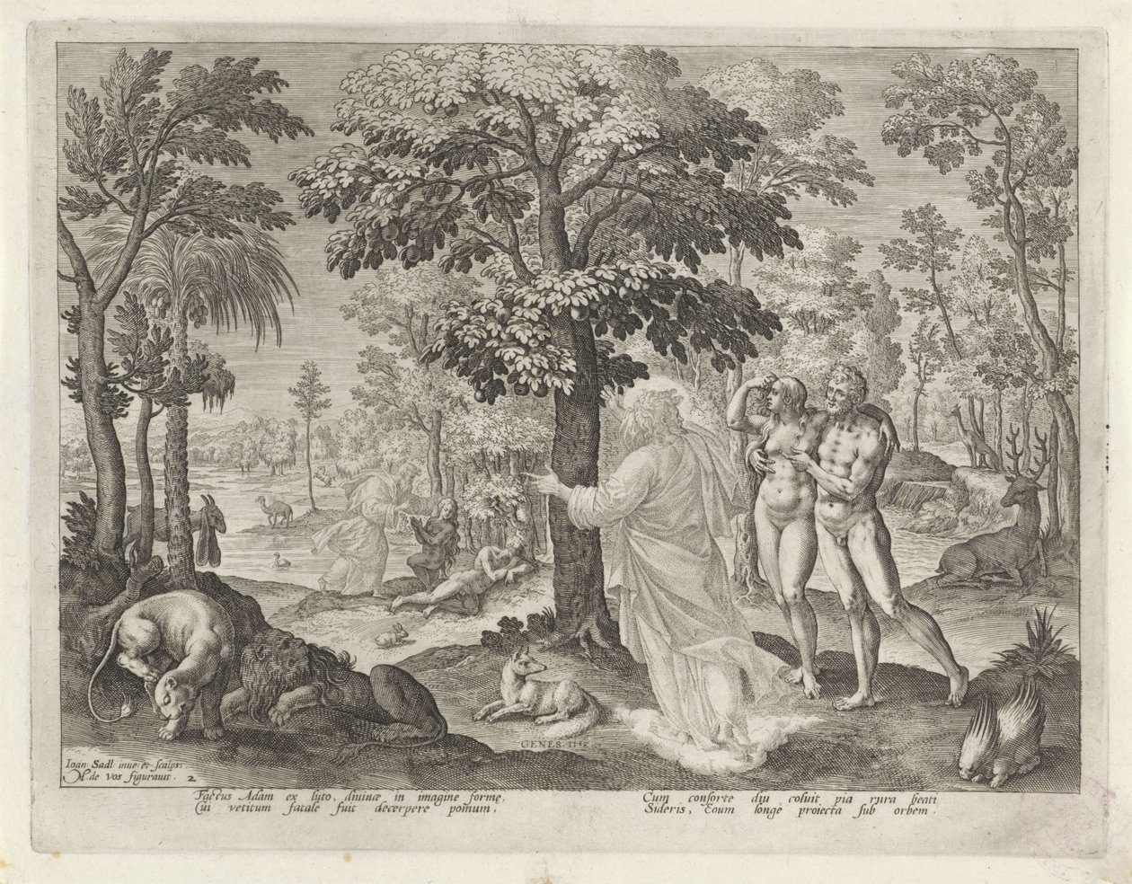 Adam und Eva im Paradies von Johann Sadeler (I)