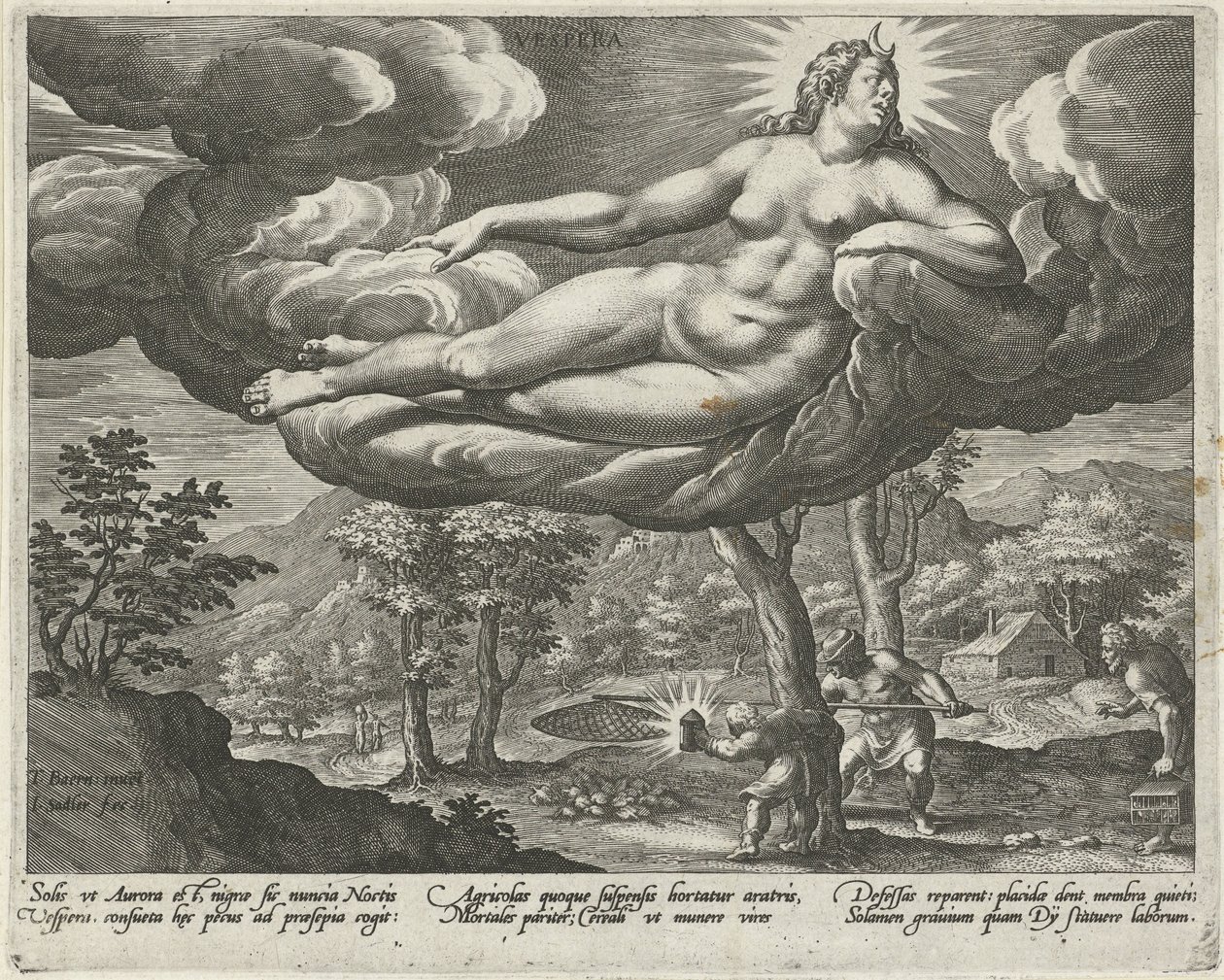 Abend (Serie: Die vier Teile des Tages) von Johann Sadeler (I)