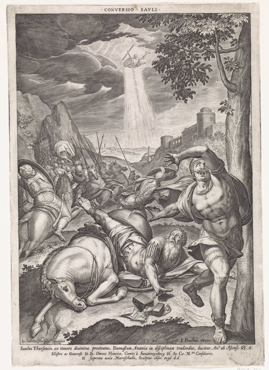 Bekehrung des Paulus (Conversio Savli) von Johann Sadeler (I)