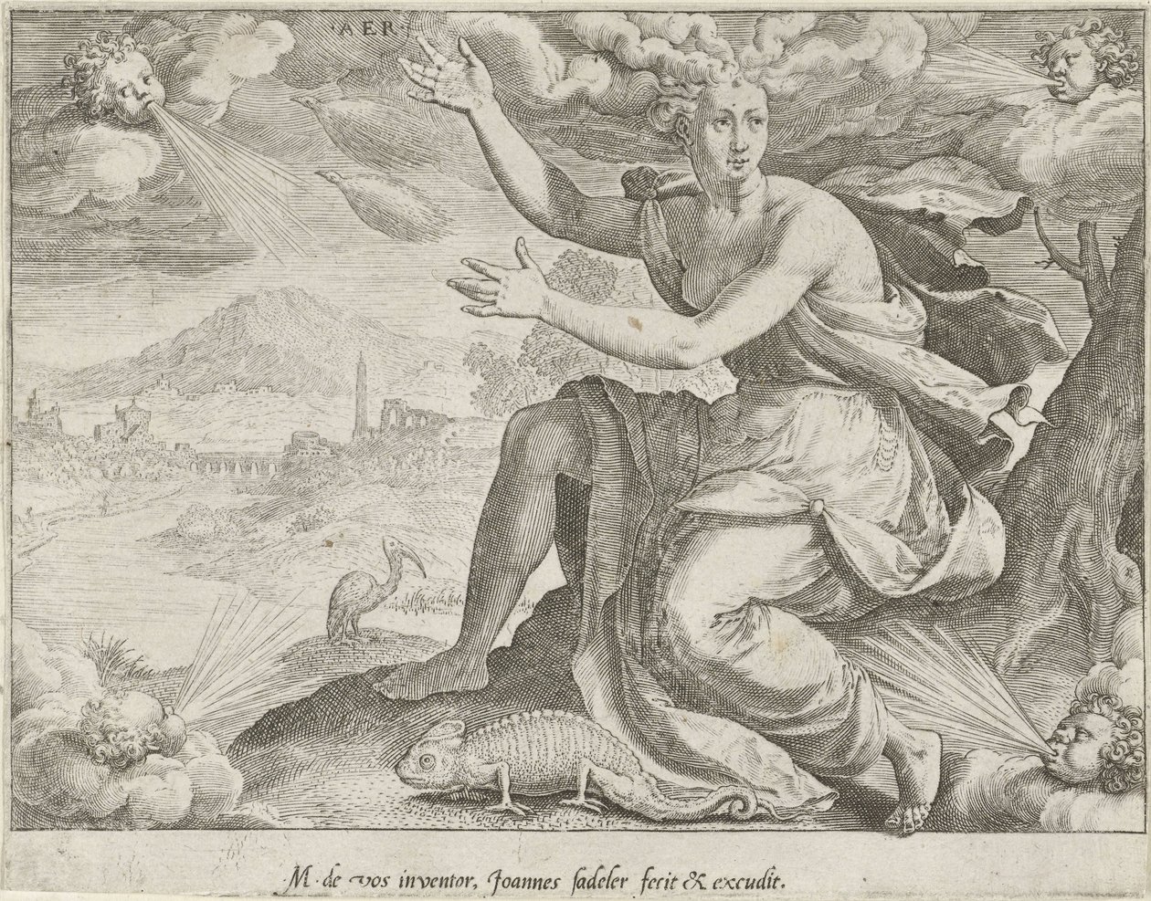 Luft (Serie: Die vier Elemente) von Johann Sadeler (I)