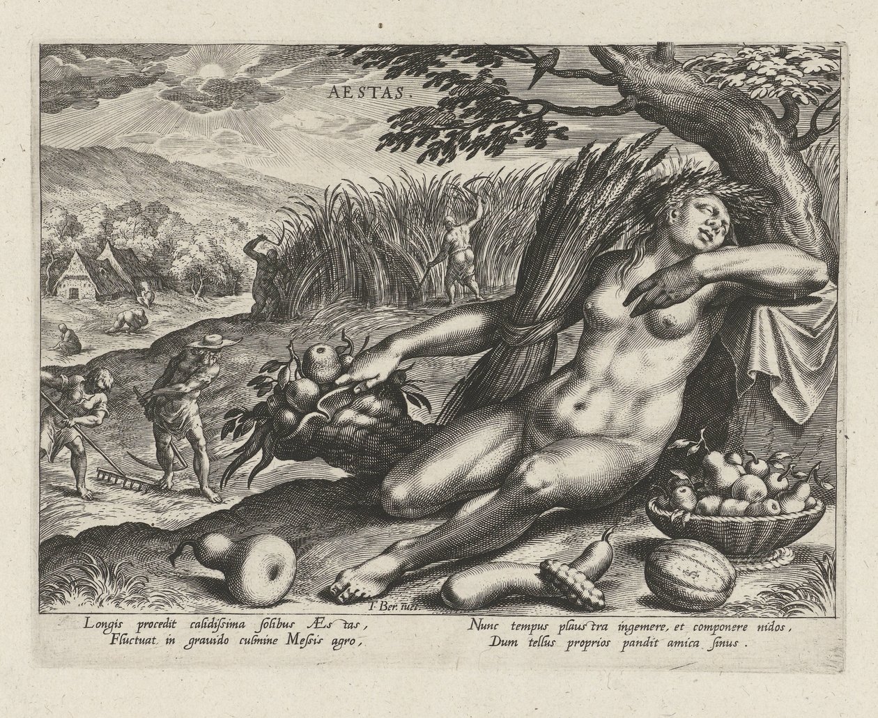 Sommer (Aestas) (Die vier Jahreszeiten) von Johann Sadeler (I)