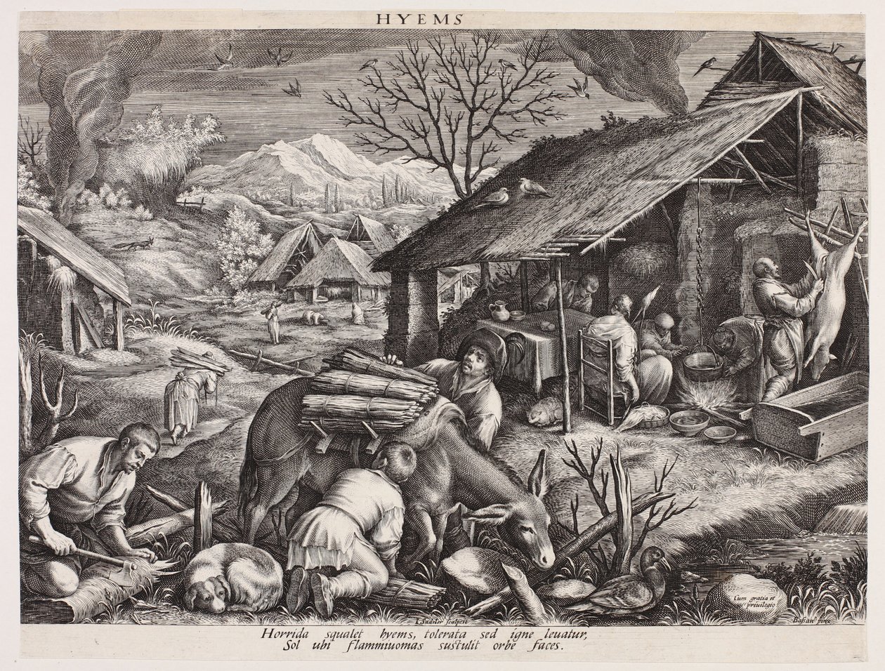 Der Winter- Hyems (Die vier Jahreszeiten) von Johann Sadeler I