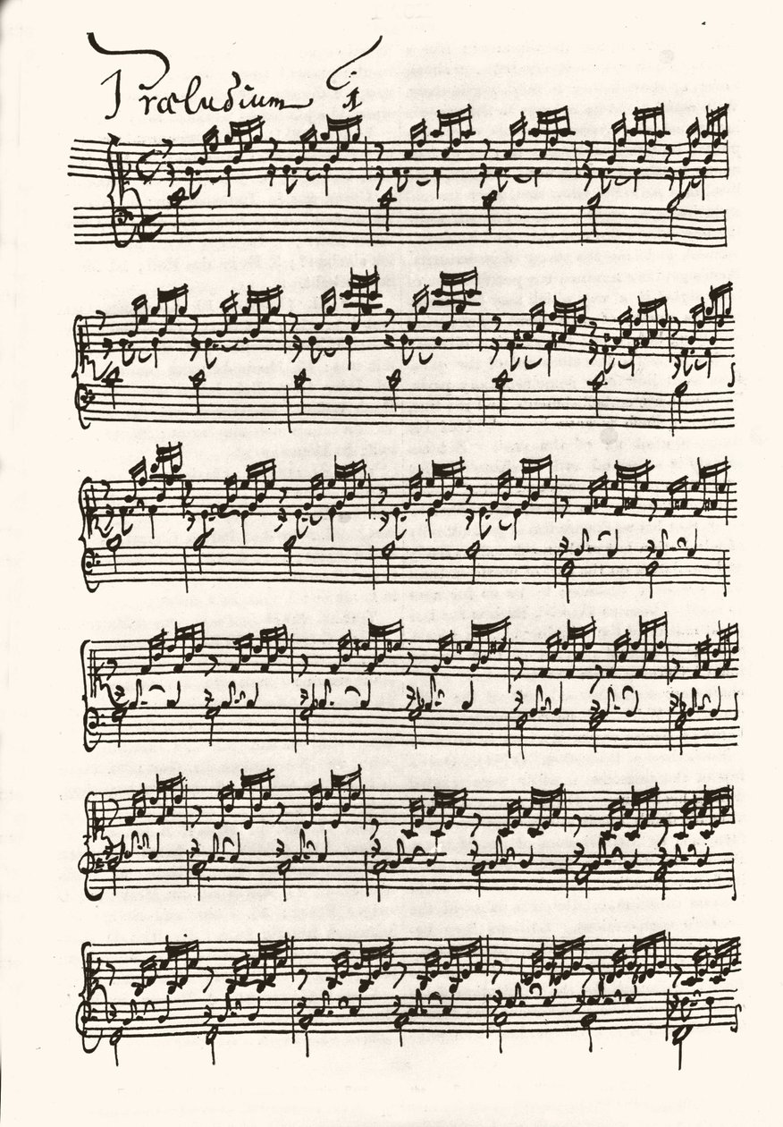 Seite eines Notenblatts für Johann Sebastian Bach von Johann Sebastian Bach