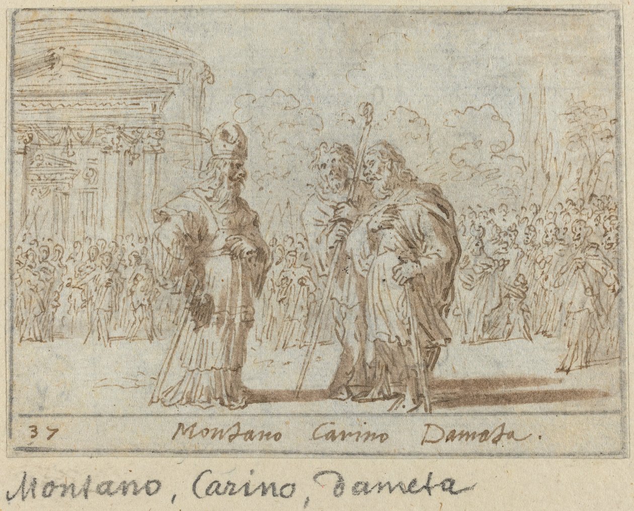 Montano, Carino und Dameta von Johann Wilhelm Baur