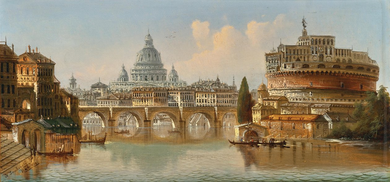 Rom Engelsburg und St. Peter von Johann Wilhelm Jankowski