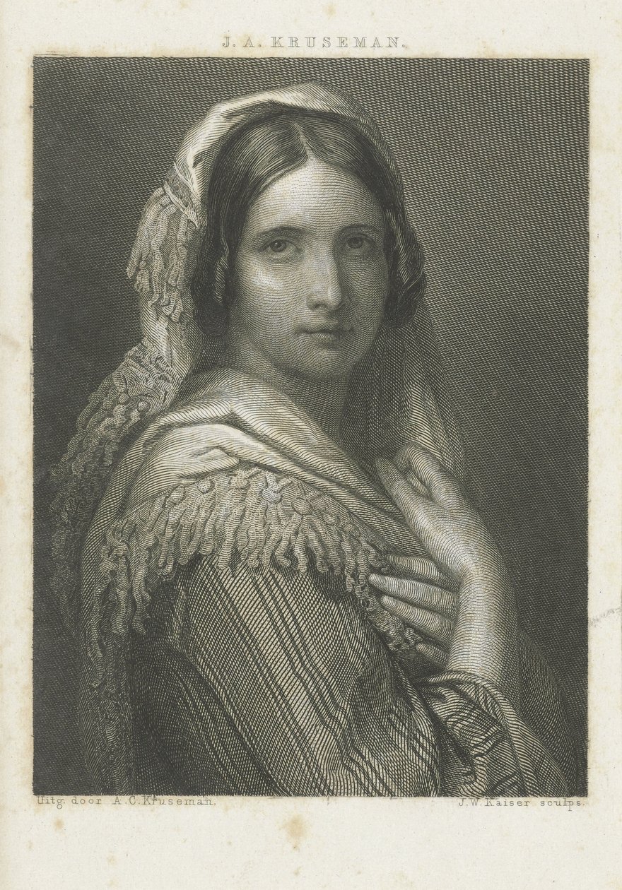 Porträt einer unbekannten Frau von Johann Wilhelm Kaiser (I)