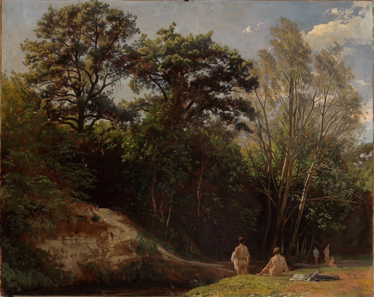 An der Alb II (mit Badenden) von Johann Wilhelm Schirmer