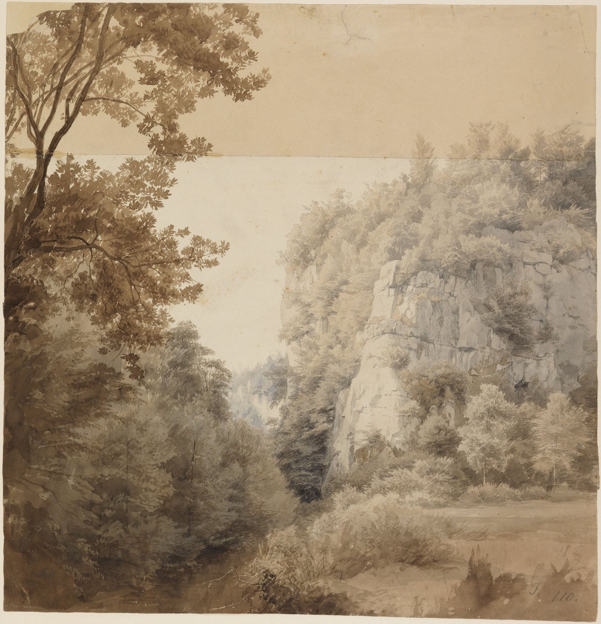 Der Rabenstein im Neandertal bei Düsseldorf von Johann Wilhelm Schirmer