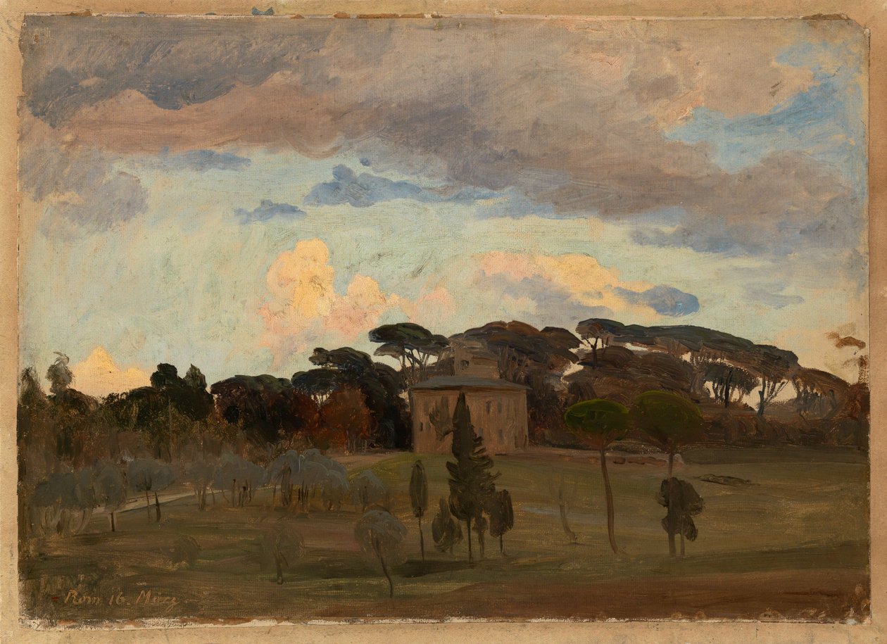Die Casina di Raffaello im Park der Villa Borghese von Johann Wilhelm Schirmer