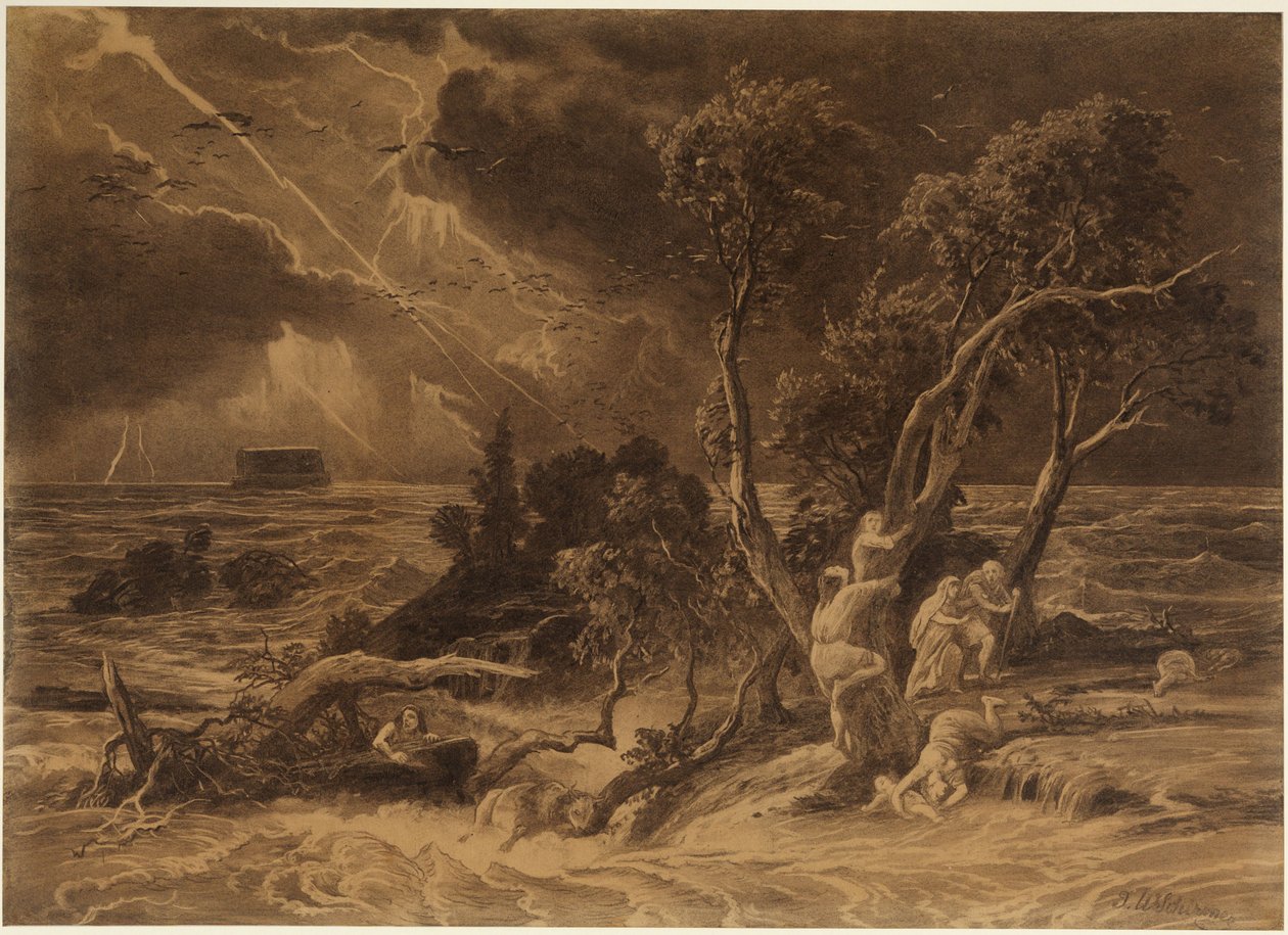 Die Sintflut (1. Mose 7, 23) von Johann Wilhelm Schirmer