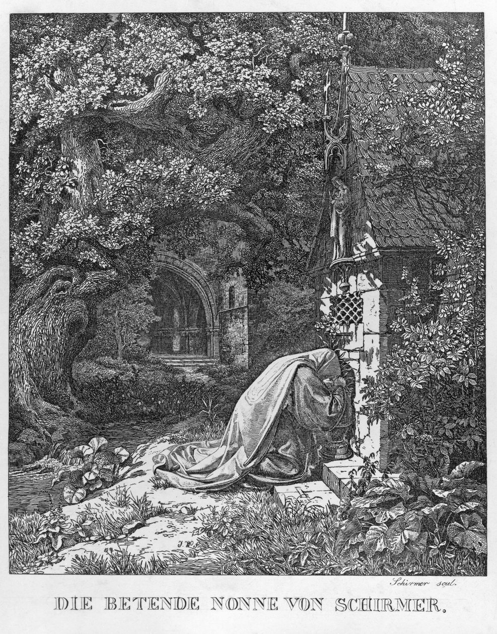 Die betende Nonne von Johann Wilhelm Schirmer