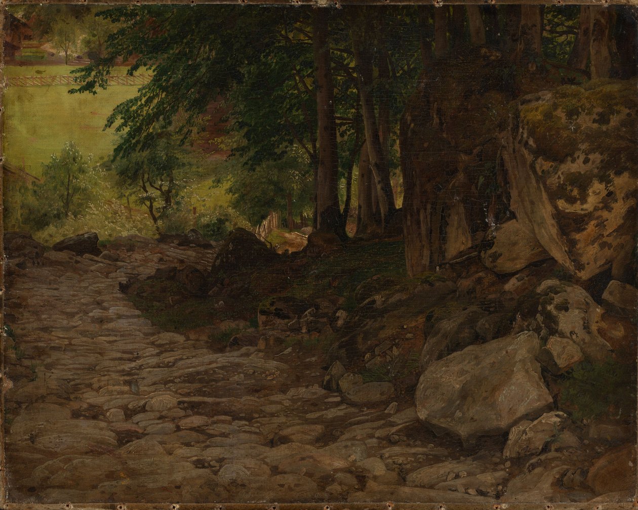 Felsweg in der Schweiz von Johann Wilhelm Schirmer