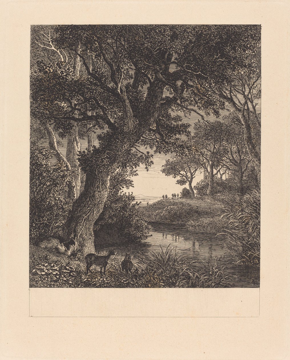 Jäger, die einen Wald verlassen von Johann Wilhelm Schirmer