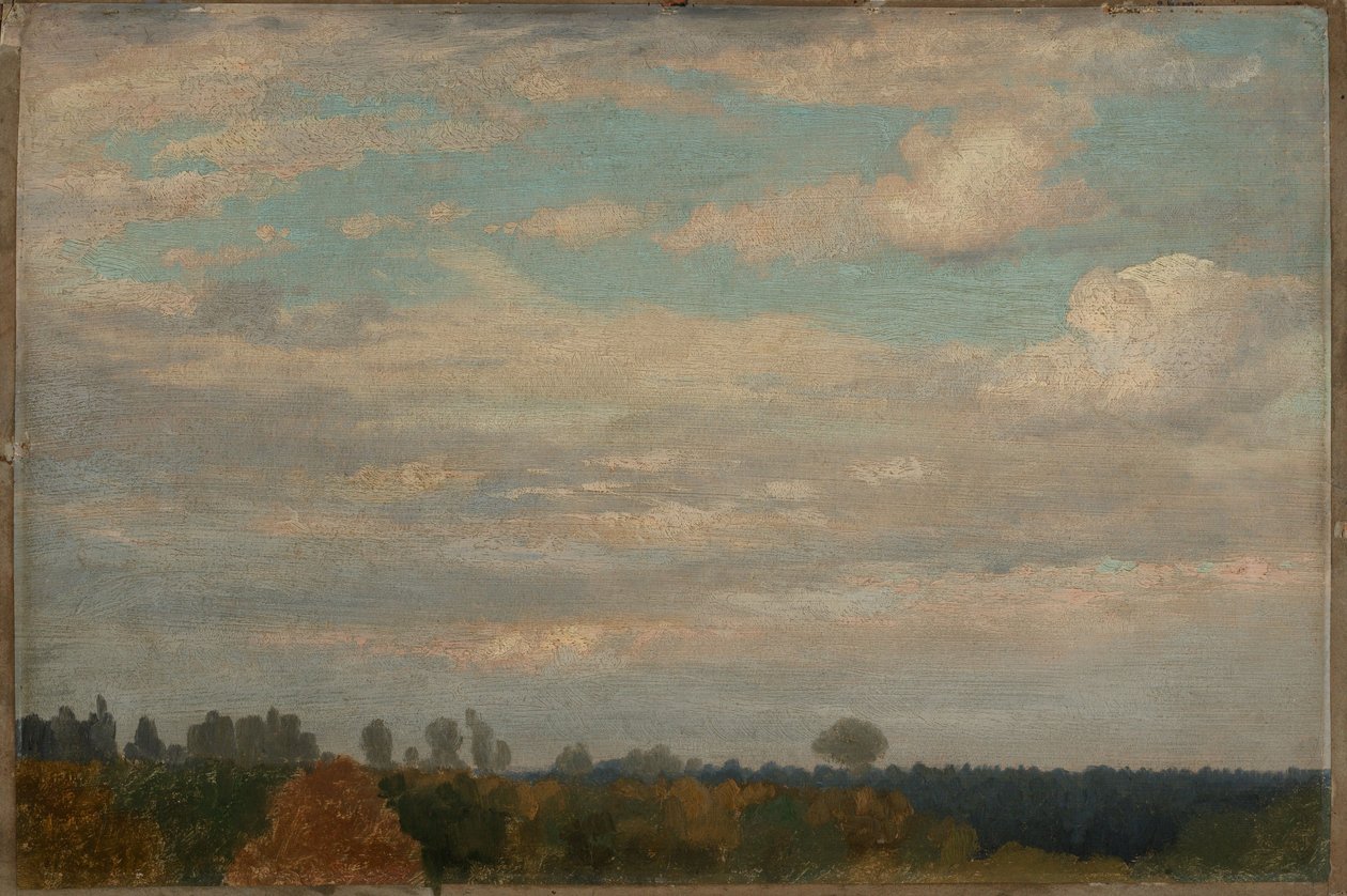 Wolken über herbstlichem Wald von Johann Wilhelm Schirmer