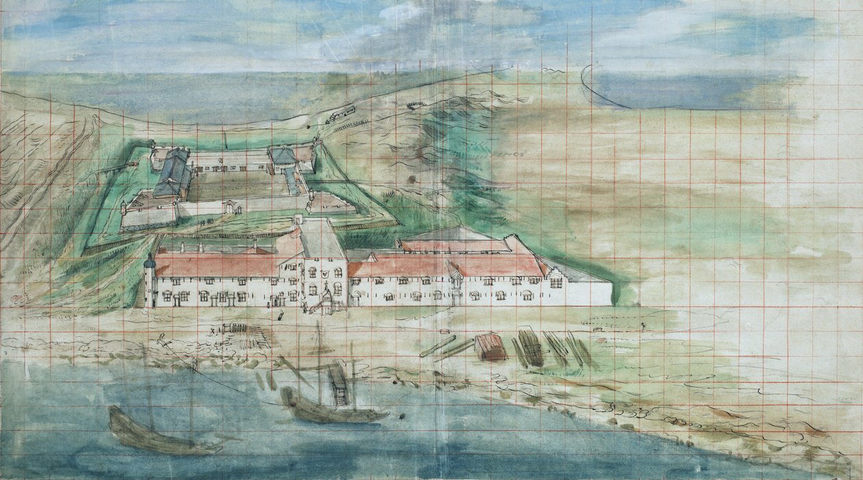 Übersicht von Fort Zeelandia in Tainan, Taiwan von Johannes Vingboons