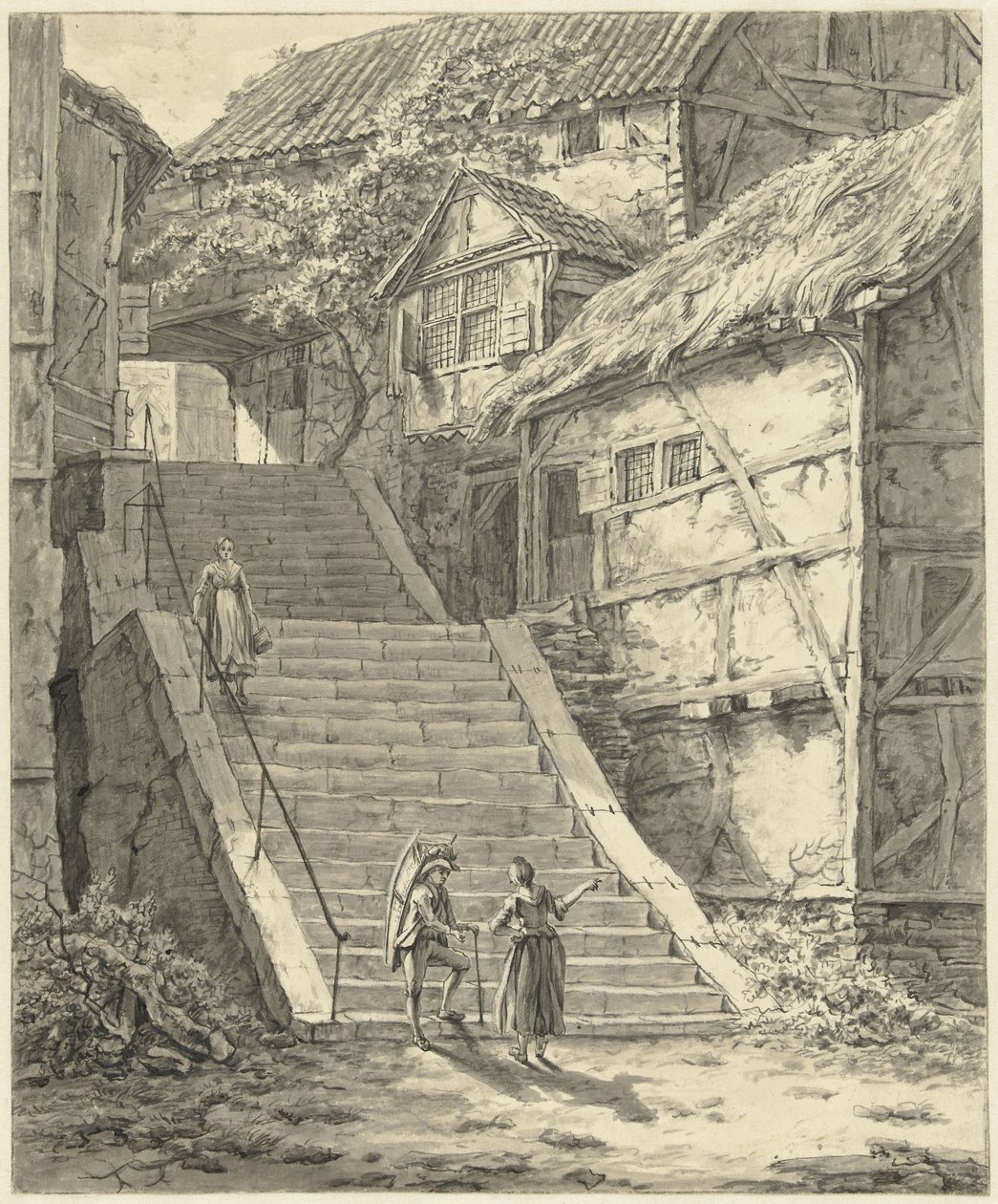 Treppe zwischen Häusern in Mettmann, oberhalb von Düsseldorf von Johannes Elffers