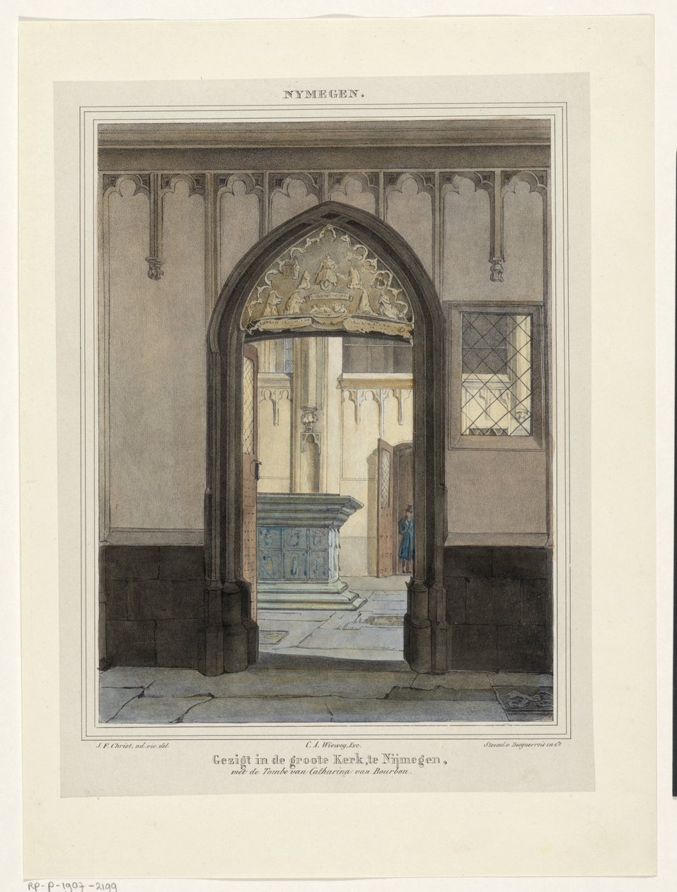 Ansicht des Grabmals in der Stevenskerk in Nijmegen von Johannes Franciscus Christ