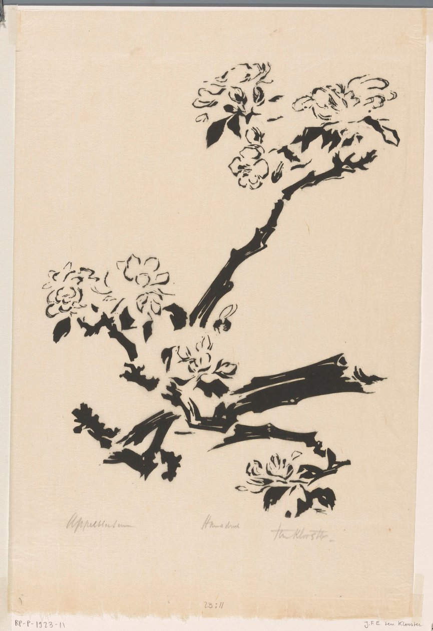Apfelblüte von Johannes Frederik Engelbert ten Klooster (signed by artist)