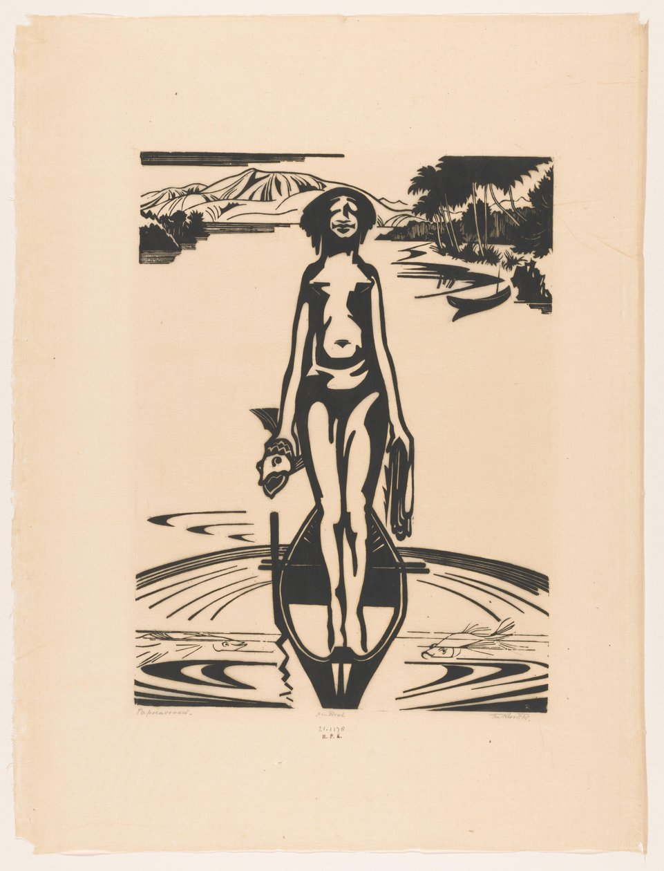 Papua-Frau von Johannes Frederik Engelbert ten Klooster (signed by artist)