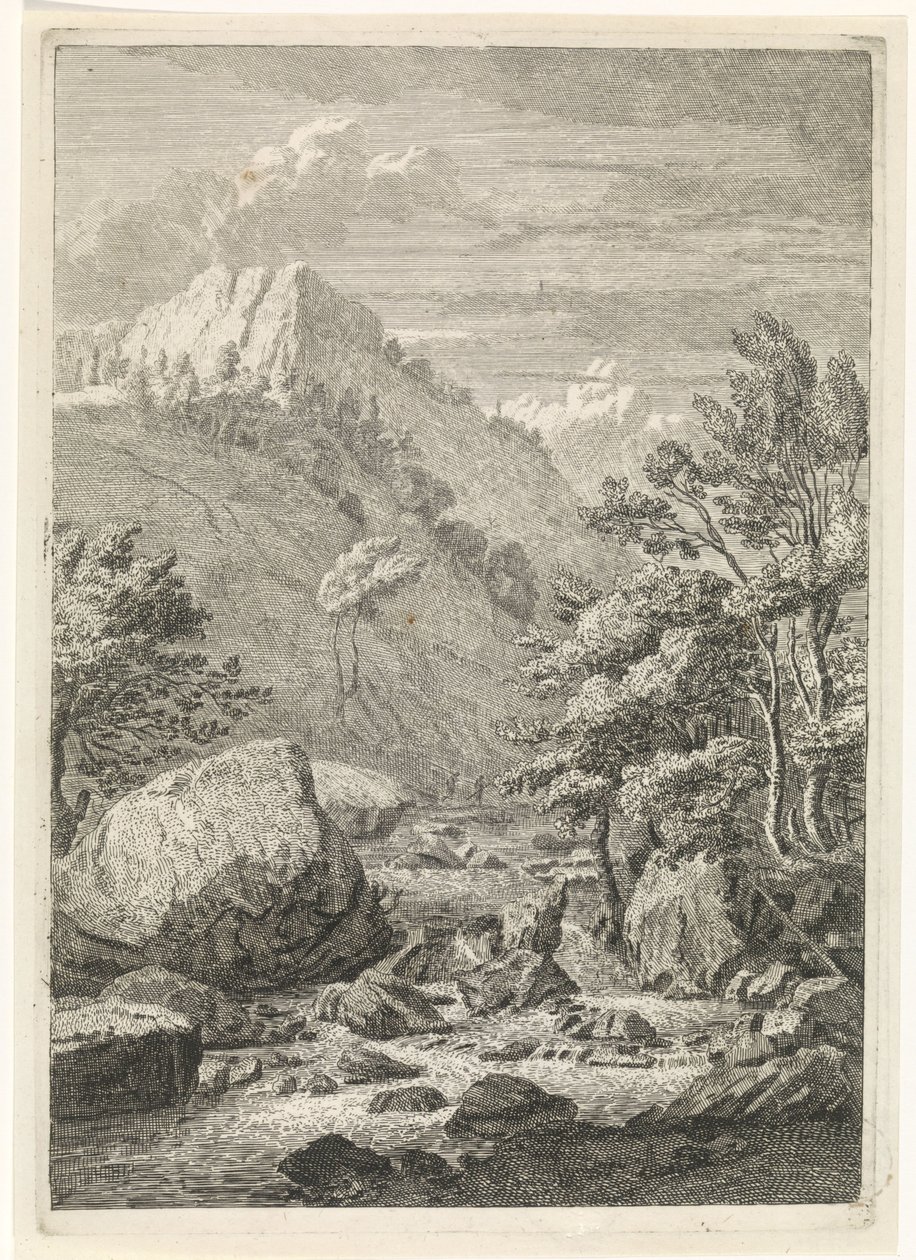 Schlucht mit einem breiten Wasserfall von Johannes Glauber