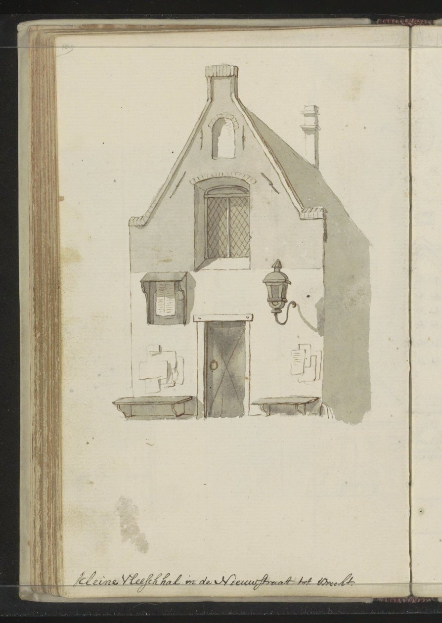 Fassade der Kleinen Fleischhalle an der Lange Nieuwstraat in Utrecht von Johannes Huibert Prins