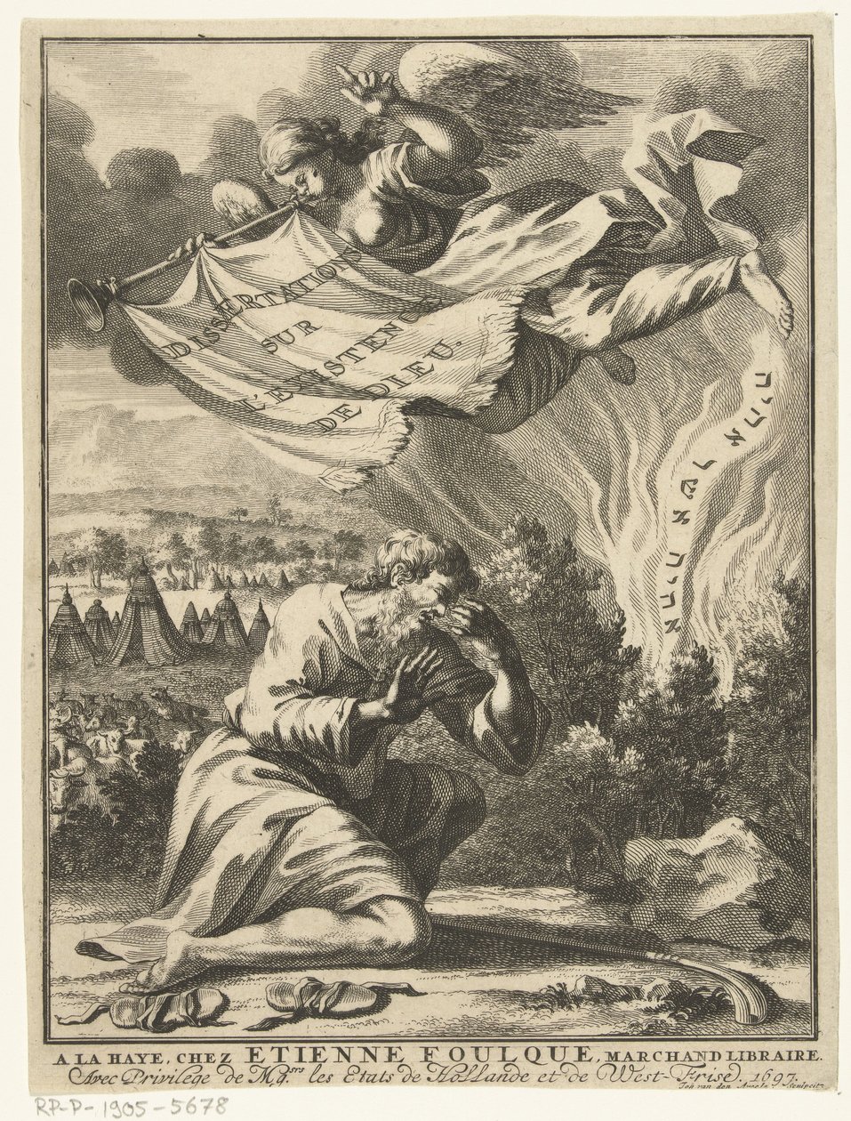 Moses beim brennenden Dornbusch von Johannes Jacobsz van den Aveele
