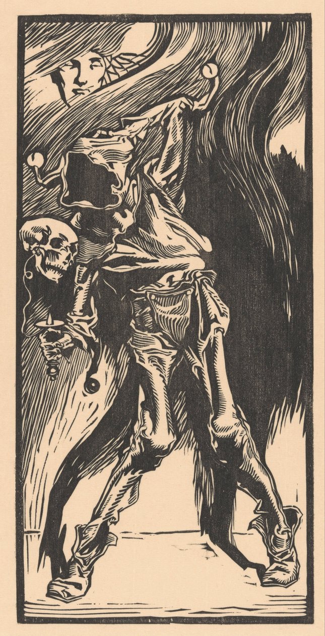 Der Tod als Harlekin, Bilboquet spielend von Johannes Josephus Aarts