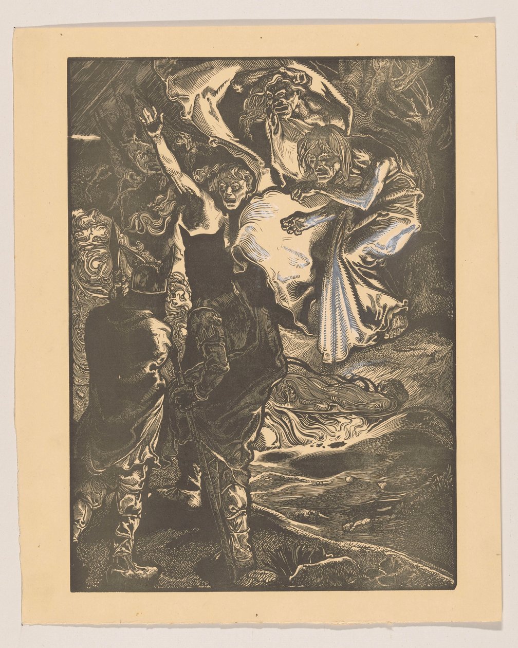 Macbeth und Banquo treffen die drei Hexen von Johannes Josephus Aarts