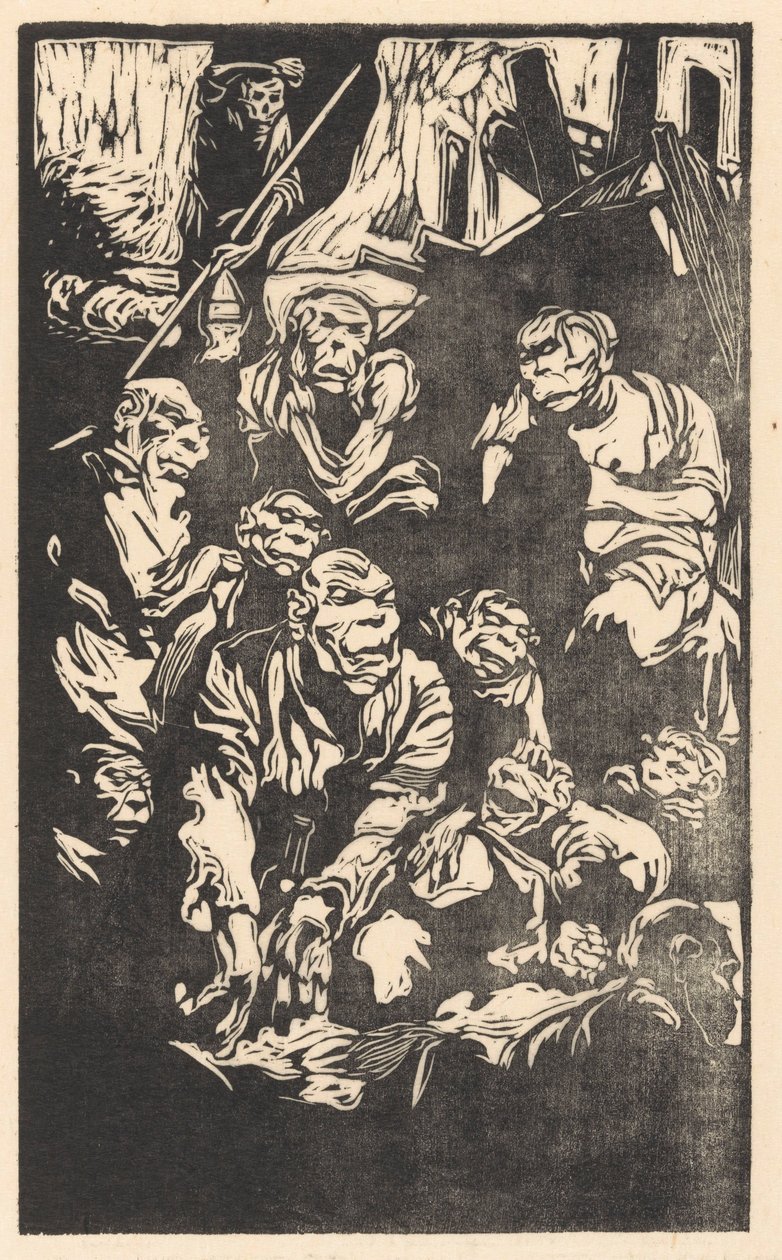 Sitzende Fantasiewesen von Johannes Josephus Aarts
