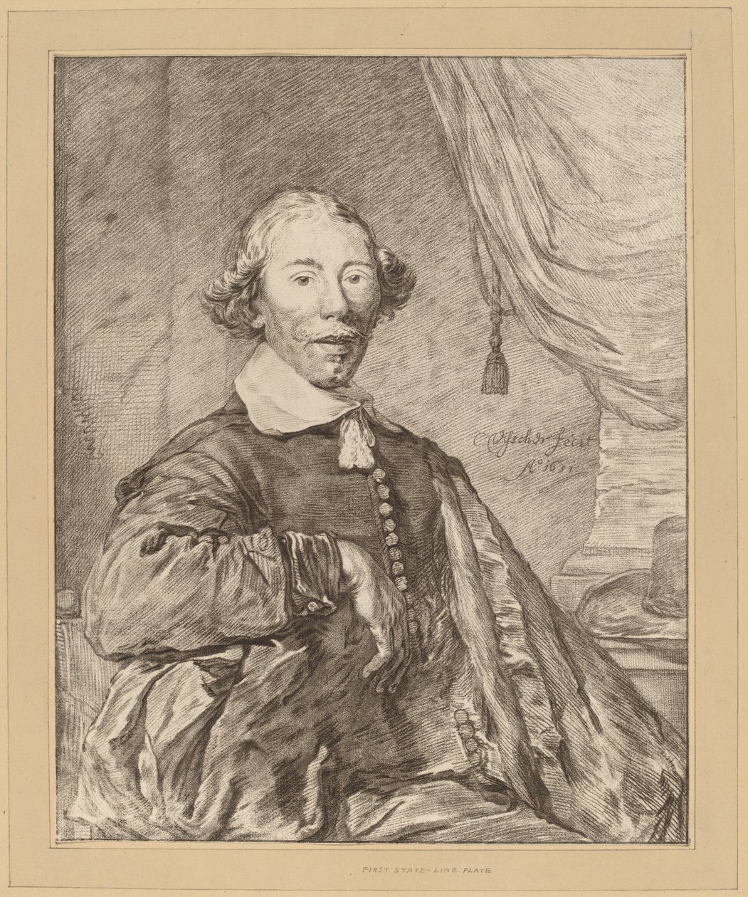 Porträt eines sitzenden Mannes, 1771 von Johannes Kornlein