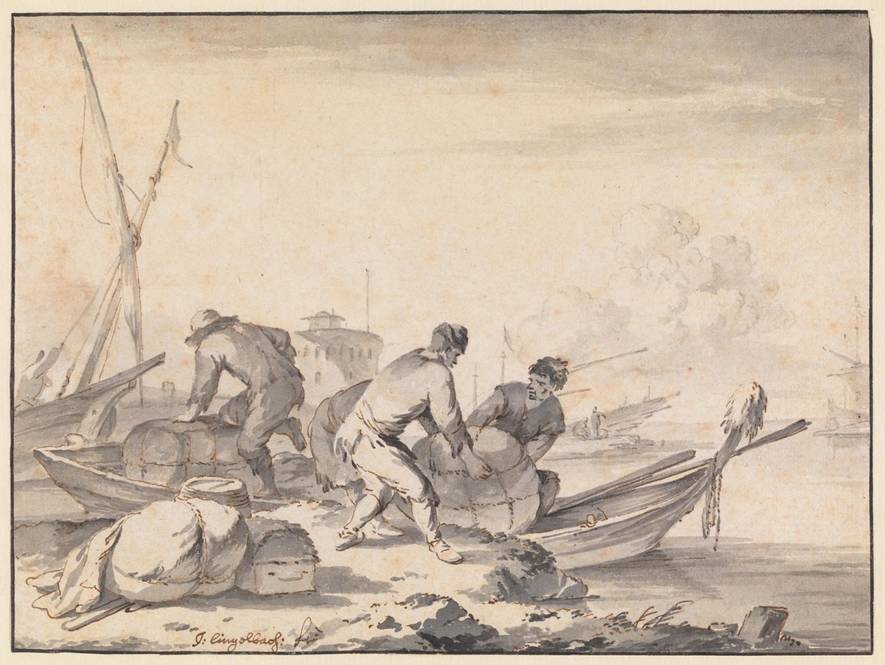 Italienischer Seehafen von Johannes Lingelbach