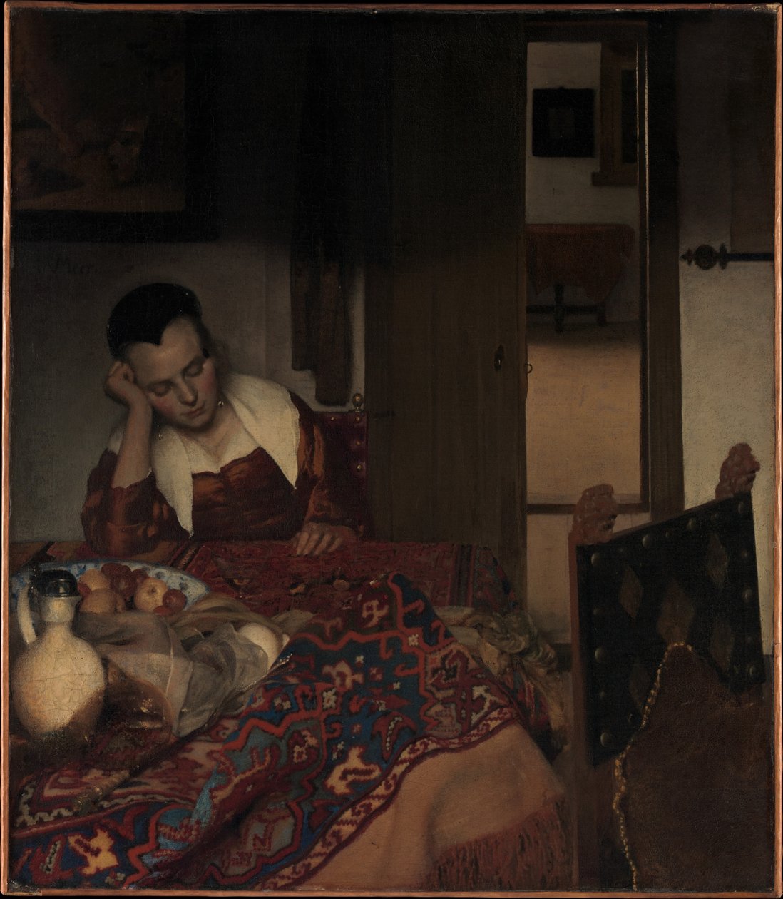 Ein schlafendes Mädchen von Johannes Vermeer