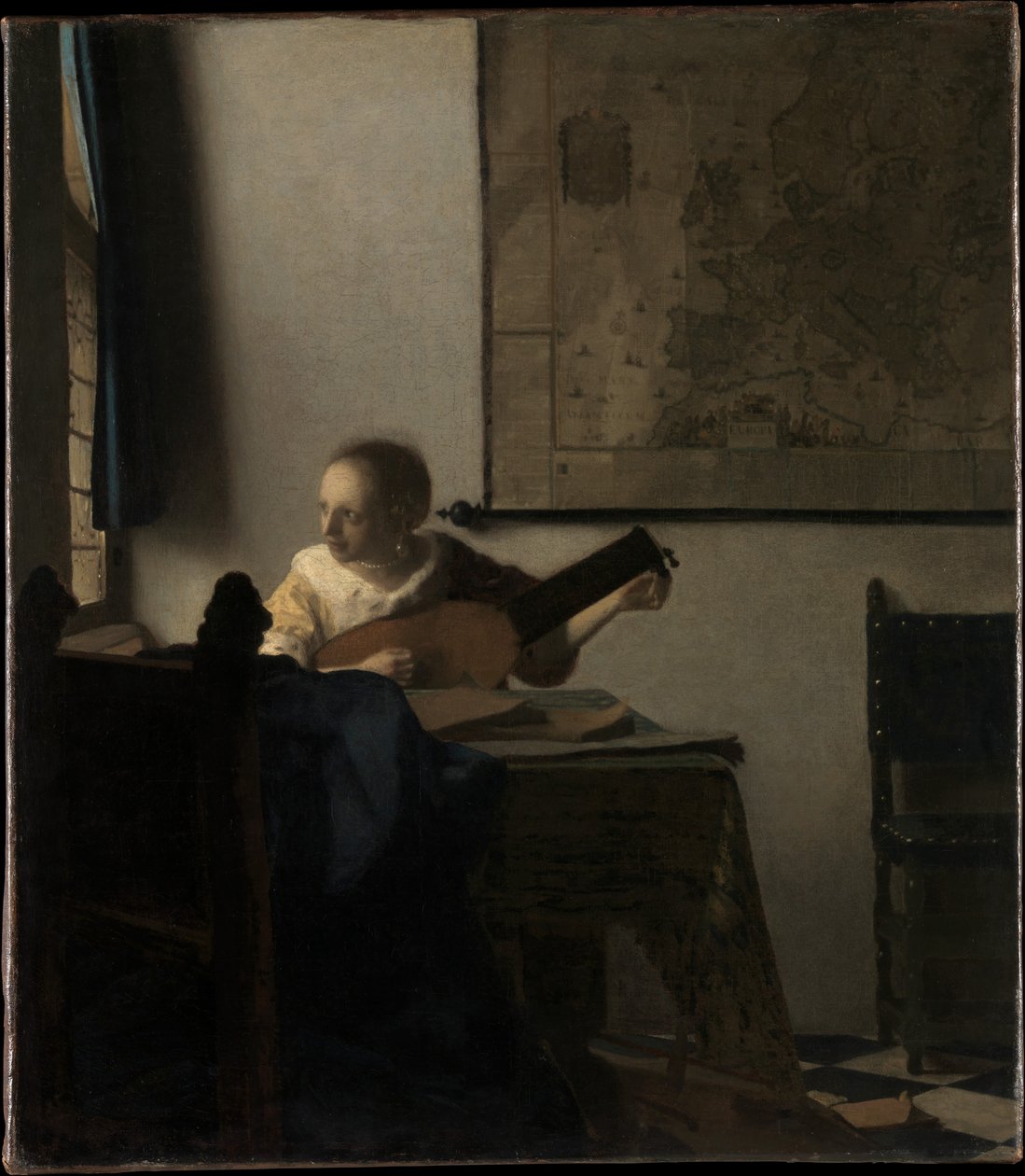 Junge Frau mit Laute von Johannes Vermeer