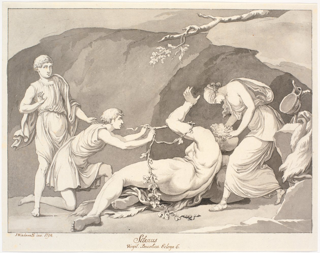 Silenus / Virgil. Bucolia Ecloga 6. von Johannes Wiedewelt