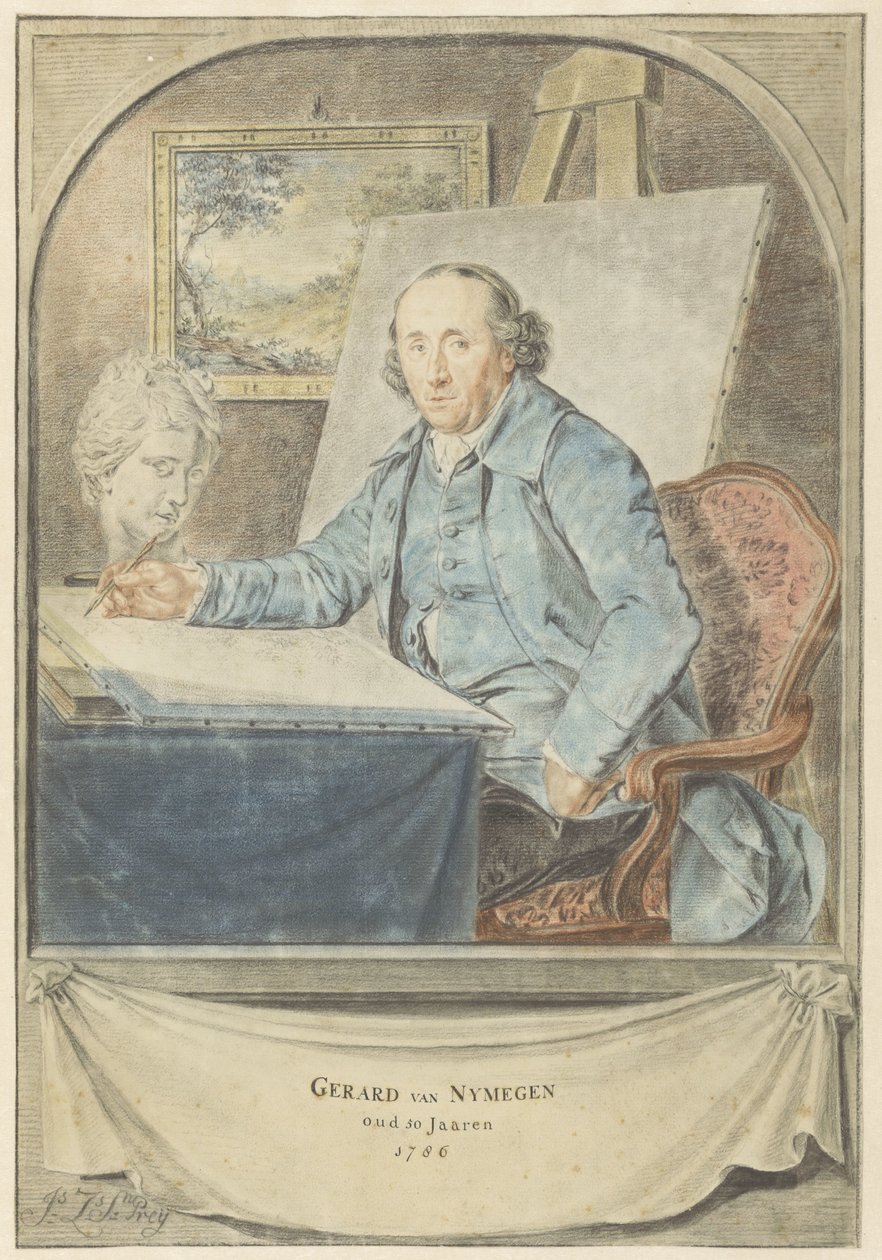 Porträt von Gerard van Nijmegen von Johannes Zacharias Simon Prey
