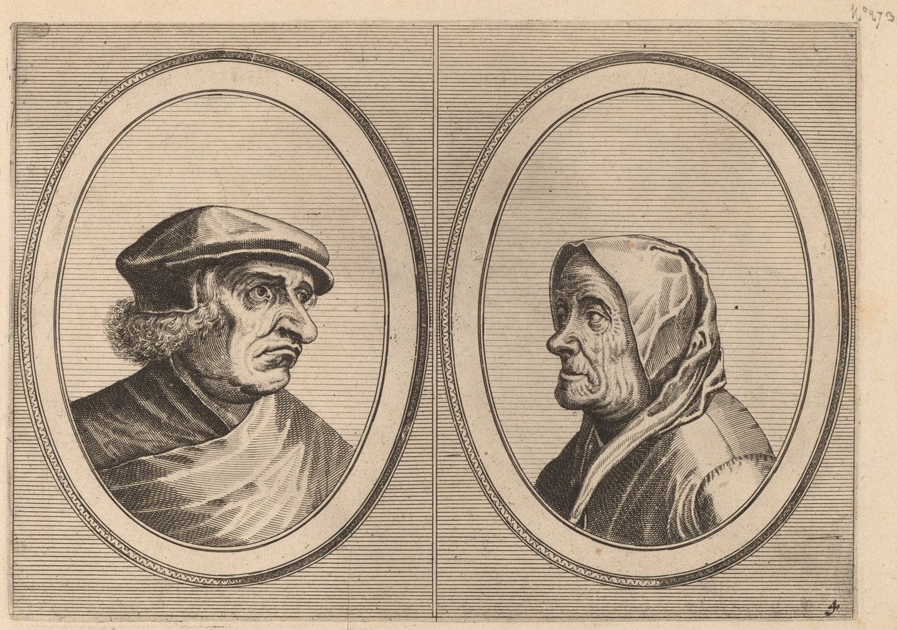 "Joris Ysegrim" und "Quastighe Jopje" von Johannes and Lucas van Doetechum after Pieter Bruegel the Elder
