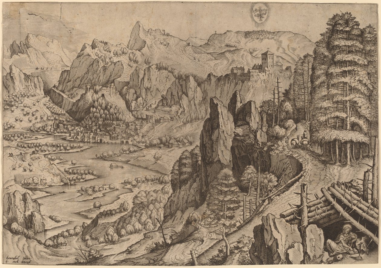 Magdalena Poenitens (Die reuige Magdalena) von Johannes and Lucas van Doetechum after Pieter Bruegel the Elder