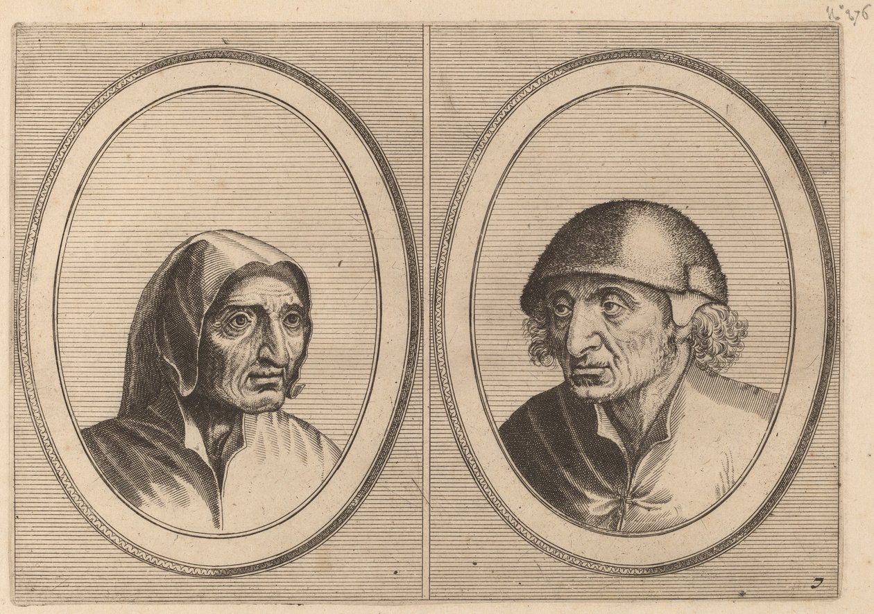 Rijckje Schimmel-penninghs und Lubbert Leever-worst von Johannes and Lucas van Doetechum after Pieter Bruegel the Elder
