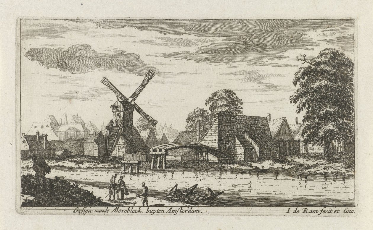Ansicht der Morebleek bei Amsterdam von Johannes de Ram