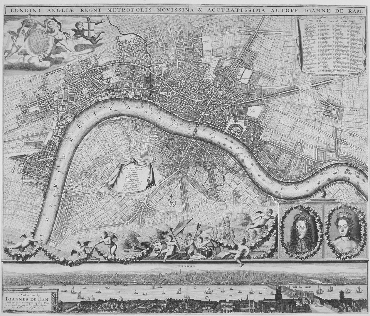 Karte von London von Johannes de Ram