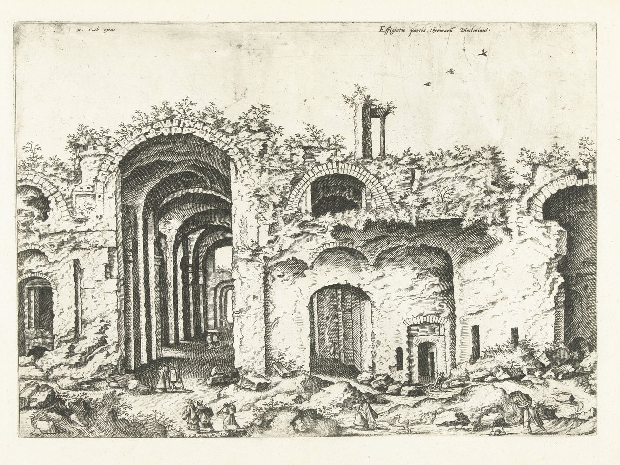 Dritte Ansicht der Thermen des Diokletian von Johannes of Lucas van Doetechum (attributed to)