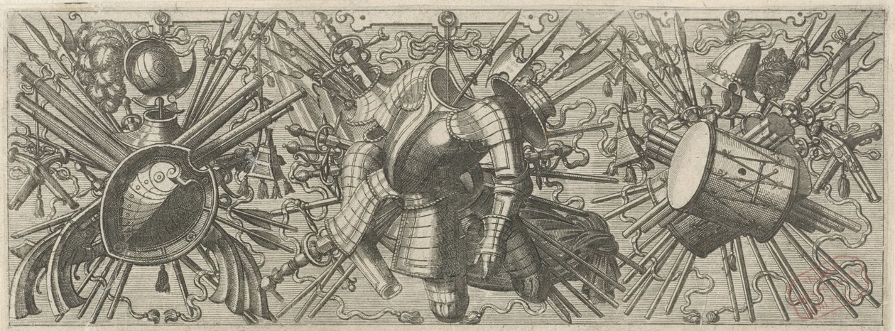 Fries mit einer Doppeltrommel (Serie: Panoplia sev armamentarium) von Johannes of Lucas van Doetechum