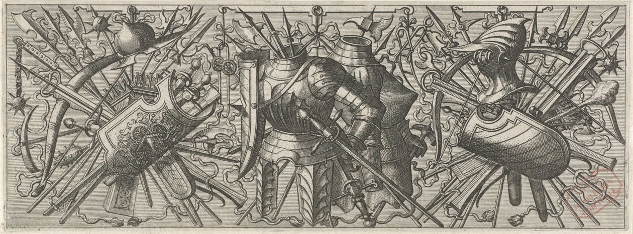 Fries mit zwei Kürassen von Johannes of Lucas van Doetechum