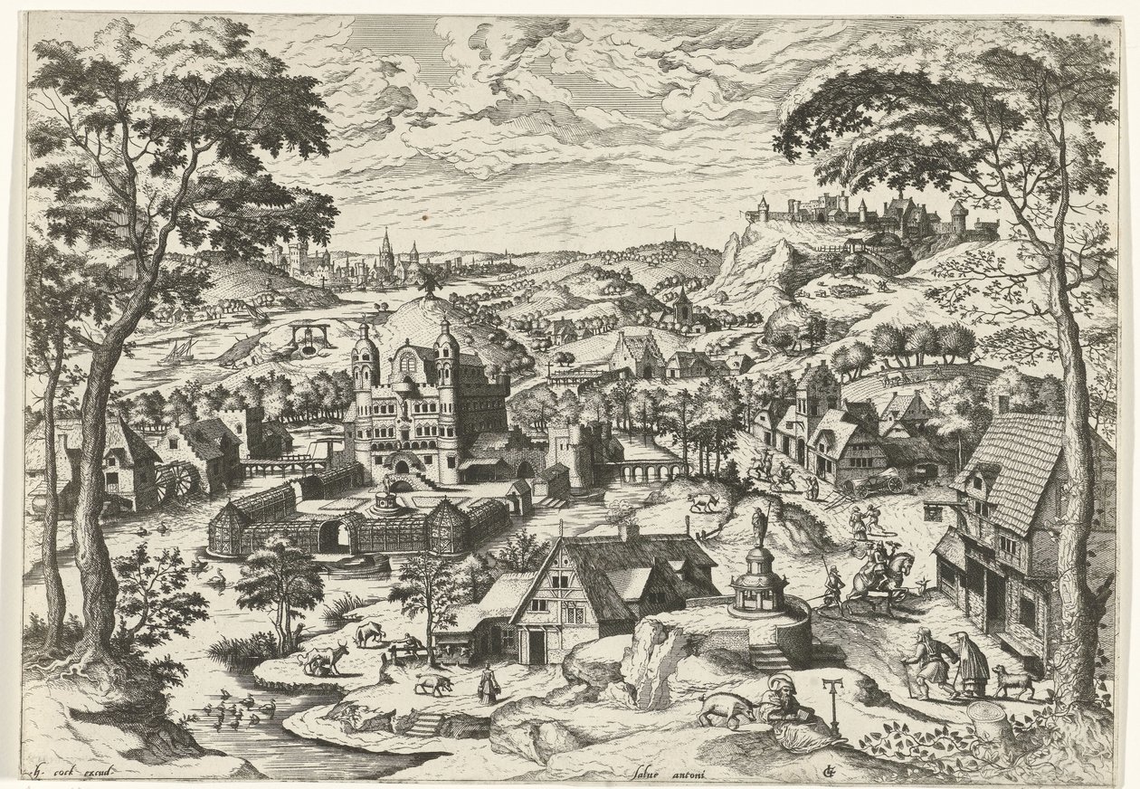 Landschaft mit dem heiligen Antonius von Johannes of Lucas van Doetechum