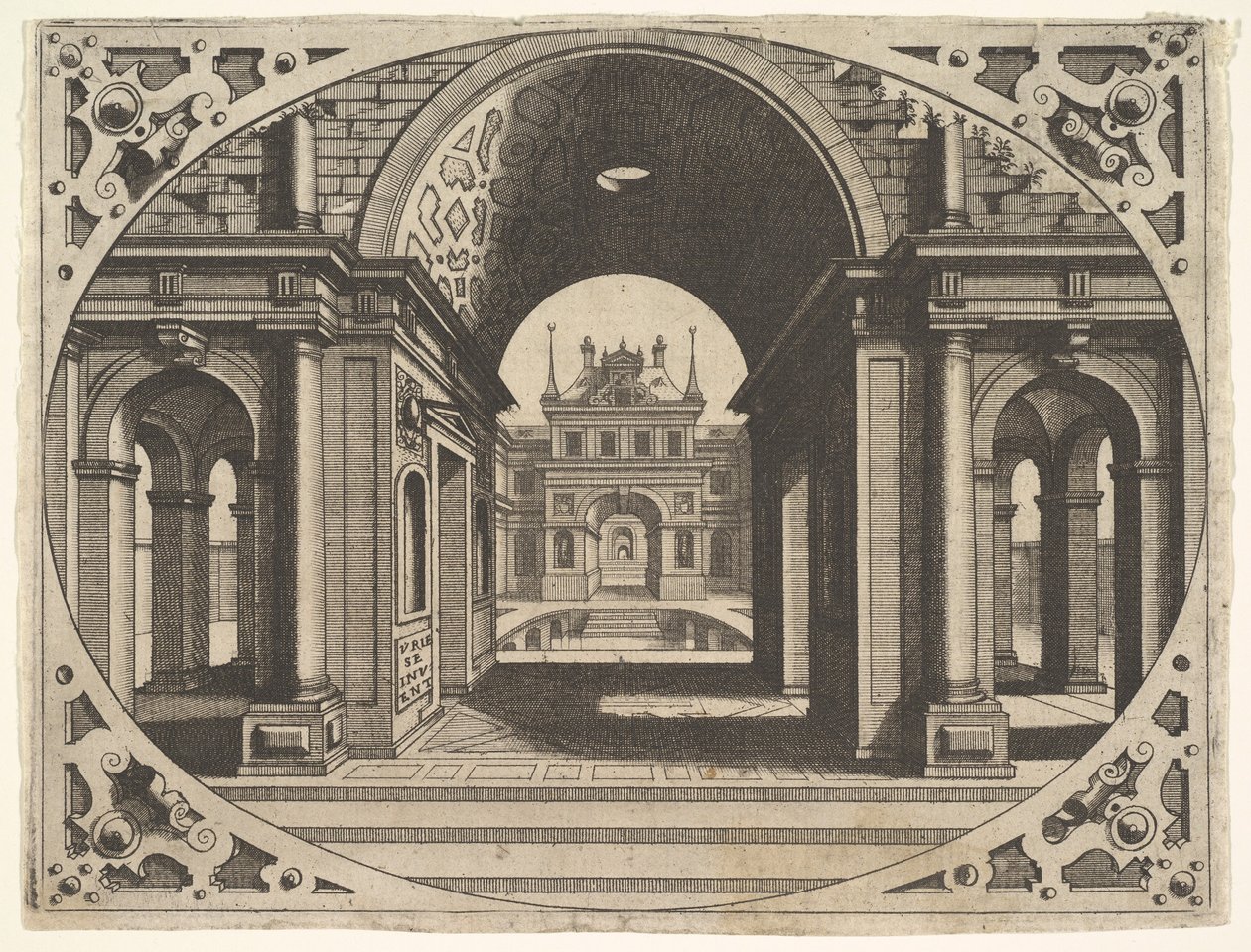 Tafel aus Varie Architecture, ca. 1560 von Johannes van Doetecum I