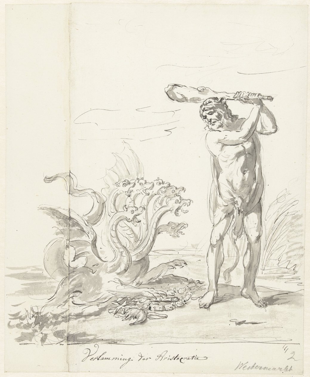 Zerstörung der Aristokratie, Dekoration auf dem Westermarkt, 1795 von Johannes van Dregt (rejected attribution)