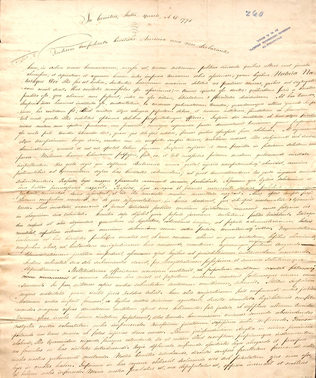 An Jefferson gesendet von Farmer mit seinem Brief vom 4. Oktober von John Farmer