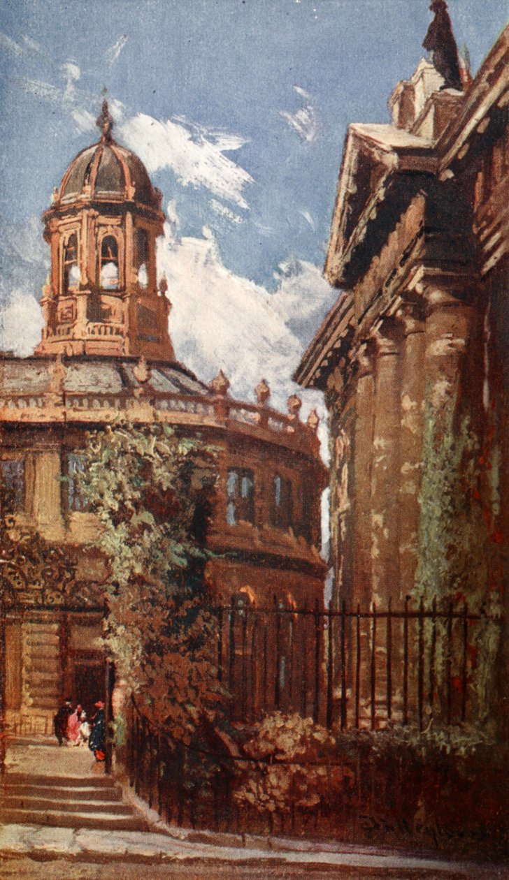 Das Sheldonian Theatre und die alten Clarendon-Gebäude, 1903 von John Fulleylove