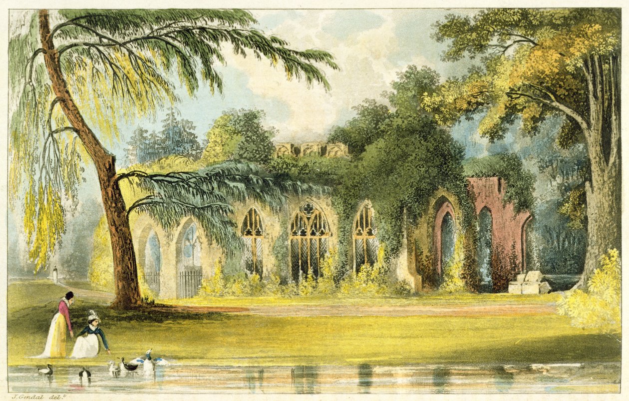 Die Ruinen, Frogmore, 1828 von John Gendall