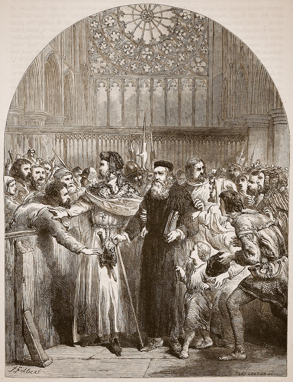 Wycliffe erscheint vor den Prälaten in St. Paul